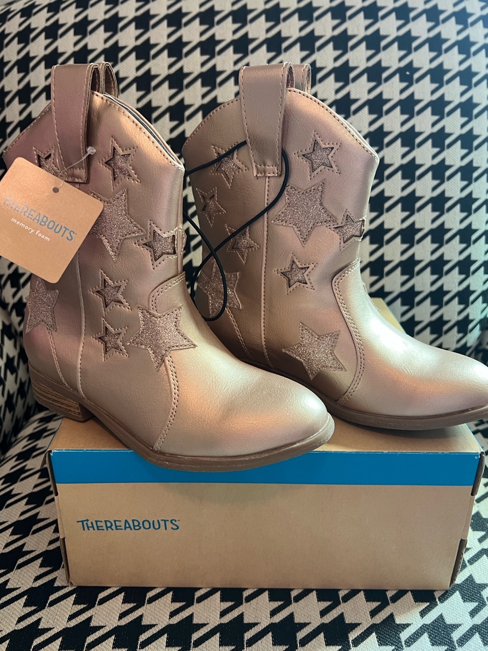 Thereabouts Girls Sienna Flat Heel Cowboy Boots-Size 13